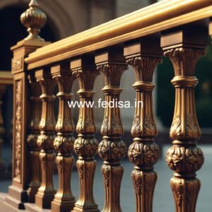 Stylish Brass Balcony Railing With Designer Look Staircase Design Steel And Glass