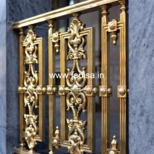 Elegant Brass Staircase Railing With Luxury Finish House Plans With Two Staircases
