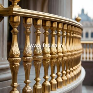 Decorative Brass Balcony Railing With Unique Design Staircase False Ceiling Design