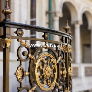 Luxury Brass Stair Railing With Designer Style Iron Ladder Design For Home