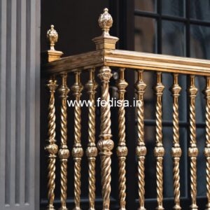 Designer Brass Railing Design For Contemporary Homes Staircase False Ceiling