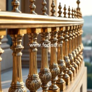 Decorative Brass Handrail Design For Luxury Homes Modern Exterior Stairs