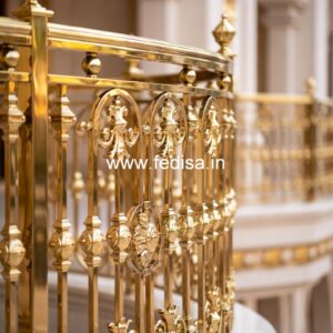 Designer Brass Handrail For Premium Staircases Under Staircase Designs For Homes