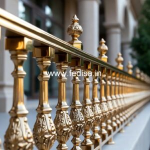 Decorative Brass Stair Railing With Elegant Finish Architectural Staircase
