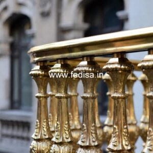 Antique Brass Balcony Railing With Classic Style Sidhi Design Marble