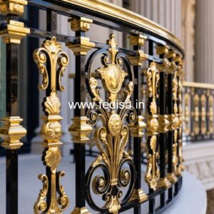 Premium Brass Stair Railing For Luxury Interiors Inside Home Stairs Design