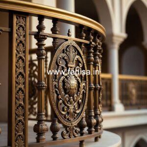 Designer Brass Staircase Railing With Classic Appeal Modern Wrought Iron Stair Railings Interior