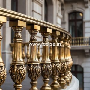 Decorative Brass Handrail For Stylish Staircases Round Stairs Design Outdoor