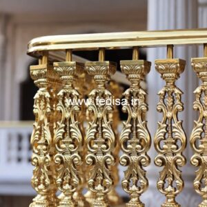 Modern Brass Railing Design With Decorative Patterns Iron Staircase Railing Design