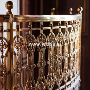 Decorative Brass Staircase Railing For Interior Design Front Side Stairs Design