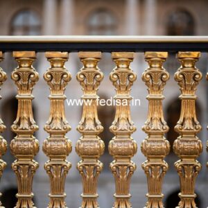 Brass Railing Design With Premium Decorative Finish Interior Staircase Wall Design