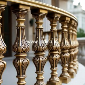 Designer Brass Staircase Railing For Luxury Homes Jeena Railing