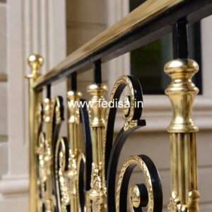 Brass Railing Design For Home Exterior Decor Spiral Ladder Layout