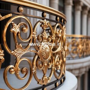 Brass Railing Design With Luxury Finish Stair Rod Design