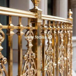 Elegant Brass Staircase Railing Design Grill Design For Outside Staircase
