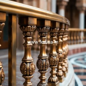 Antique Brass Railing For Classic Homes House Stair Railing Design