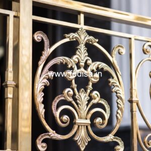 Premium Brass Balcony Railing For Contemporary Homes Staircase Design Steel And Wood