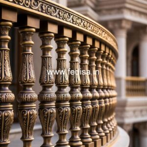 Luxury Brass Balcony Railing For Elegant Homes Tiles Design Stairs