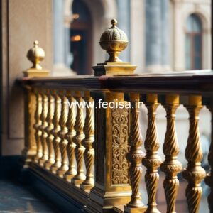 Decorative Brass Stair Railing With Unique Style House Plans With Curved Staircase