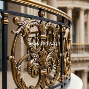 Elegant Brass Handrail Design For Premium Spaces Wall Painting Design For Stairs