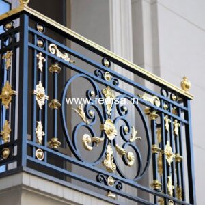 Stylish Brass Balcony Railing With Modern Design Georgian Staircase Design