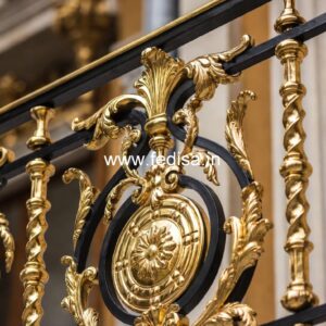 Decorative Brass Railing Design With Unique Patterns Staircase Railing Design Ss