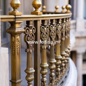 Modern Brass Railing Design For Interior Decor Wooden Pillar Design For Stairs