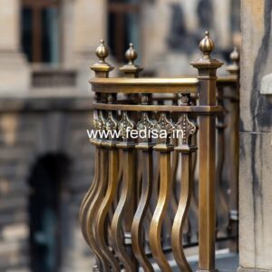 Luxury Brass Railing Design For Modern Villas Low Cost Stair Design For Indian Houses