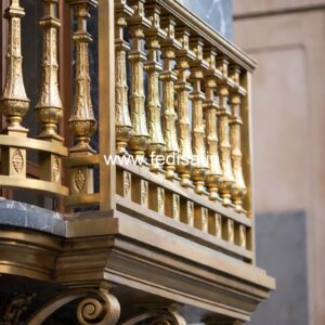 Elegant Brass Balcony Railing For Interior Decor Outside Staircase Grill Design