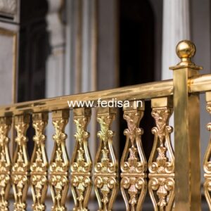 Premium Brass Railing Design With Artistic Finish Colonial Staircase Design