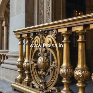 Luxury Brass Balcony Railing For Designer Spaces Modern Indoor Stairs