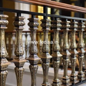 Designer Brass Balcony Railing For Stylish Homes Modern Iron Staircase