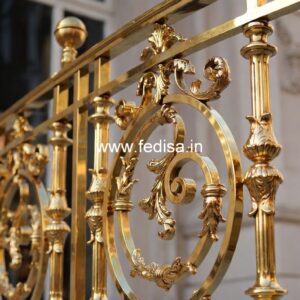 Decorative Brass Railing Design For Elegant Villas Stair Stainless Design