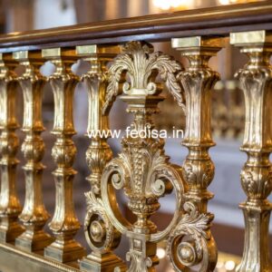 Antique Brass Handrail Design For Classic Villas Stairs Design For Small Spaces Outdoor