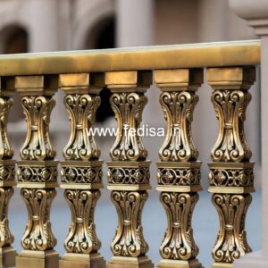 Antique Brass Staircase Railing With Elegant Style Mcm Stair Railing