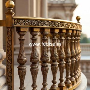 Premium Brass Railing Design For Designer Homes Concrete Cantilever Staircase