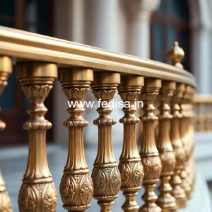 Luxury Brass Railing Design With Detailing Stairs Down Cupboard Design