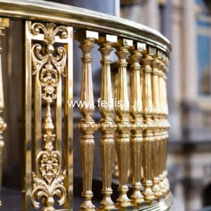 Decorative Brass Stair Railing For Villas Stair Guard Design
