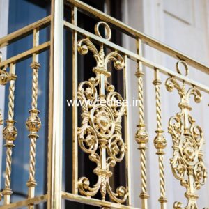 Luxury Brass Stair Railing For Royal Homes Design On Stairs Wall