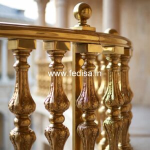 Brass Staircase Railing Design With Glass Panels Stairs Design For Indian Small House