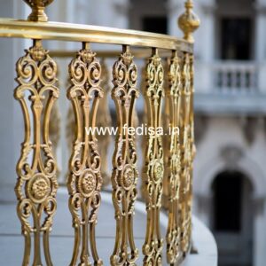 Designer Brass Staircase Railing For Modern Homes Stair Room Window Grill Design