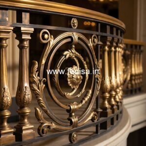 Luxury Brass Balcony Railing Design Collection Steel Stairs Design With Glass