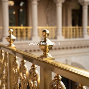Elegant Brass Handrail Design For Interiors Public Staircase Design