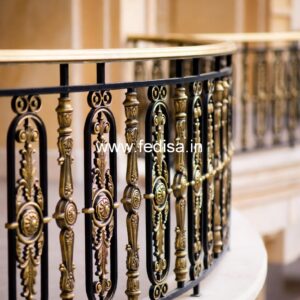 Stylish Brass Staircase Railing Design House Plans With Two Separate Staircases