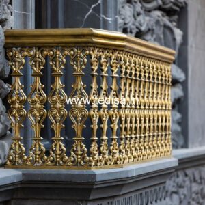 Decorative Brass Railing Design For Villas Scandinavian Style Stairs