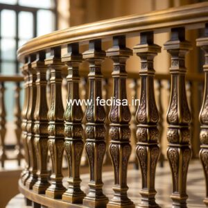 Elegant Brass Staircase Railing For Villas
