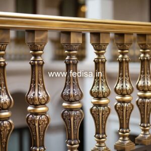 Classic Brass Railing Design For Staircase