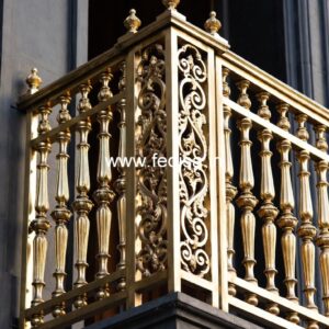 Modern Brass Railing Design For Homes