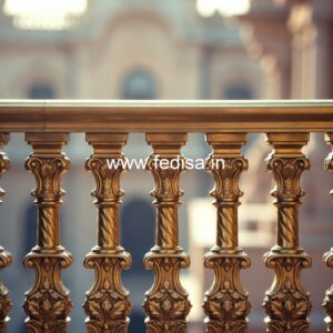 Decorative Brass Stair Railing Design