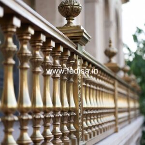 Luxury Brass Handrail Design For Interior Decor Half Turn Staircase Design